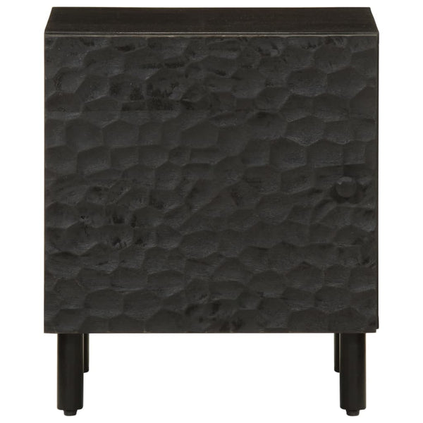 Nachttische Nadiana 40x33x46cm schwarz (2 Stück Mango-Holz)