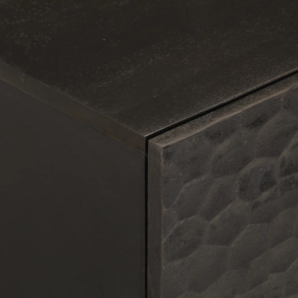 Nachttische Nadiana 40x33x46cm schwarz (2 Stück Mango-Holz)