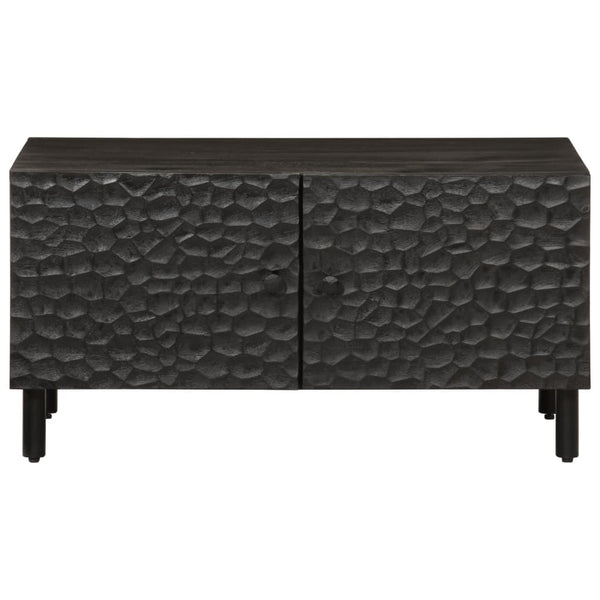Schwarzer Couchtisch Ghiundus 80x50x40cm (Mangoholz)
