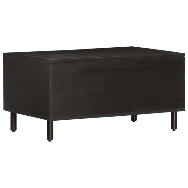 Schwarzer Couchtisch Ghiundus 80x50x40cm (Mangoholz)