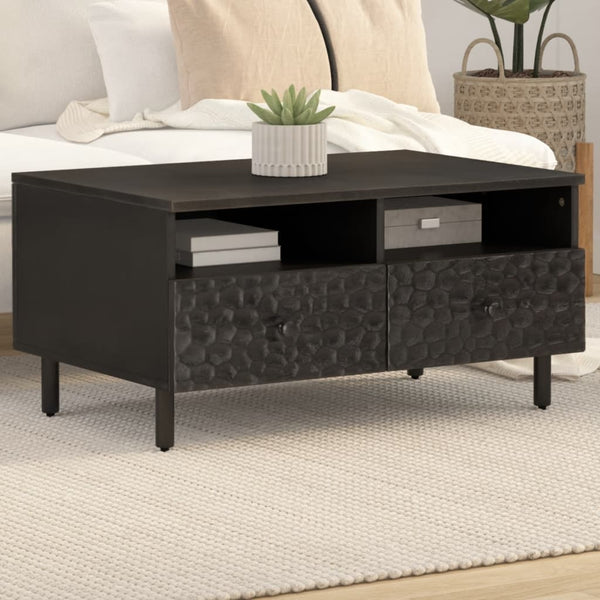 Couchtisch Jernea schwarz 80x54x40cm (Mangoholz)
