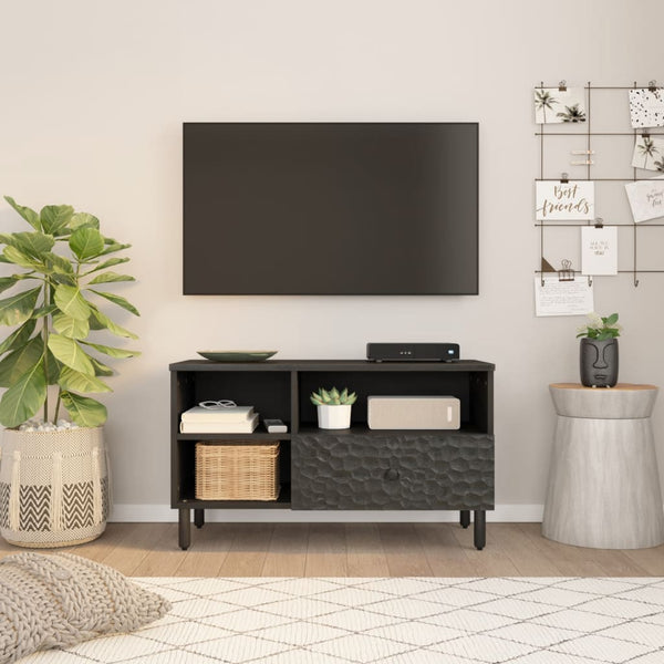 TV-Schrank Volikmann schwarz 80x33x46cm (Mangoholz)