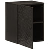 Schwarzer Badezimmer-Wandschrank Hariri 38x33x48cm (Mangoholz)