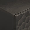 Schwarzer Badezimmer-Wandschrank Hariri 38x33x48cm (Mangoholz)