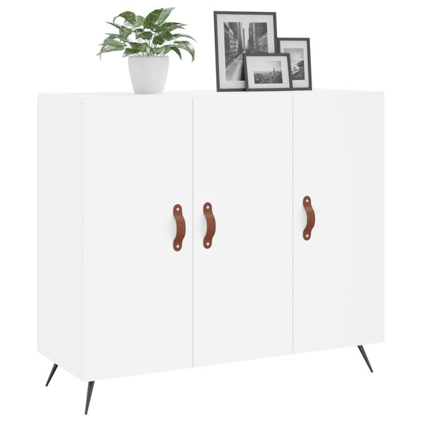Weißes Sideboard Petrula 90x34x80cm (Holz)