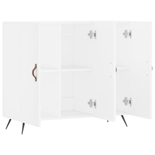 Weißes Sideboard Petrula 90x34x80cm (Holz)