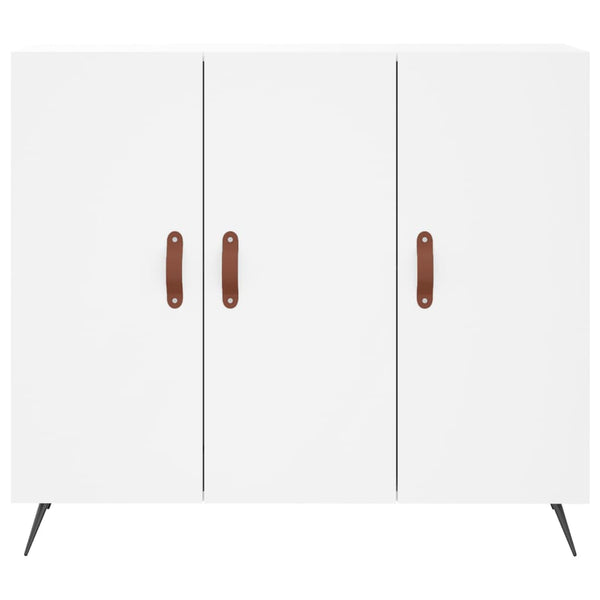 Weißes Sideboard Petrula 90x34x80cm (Holz)