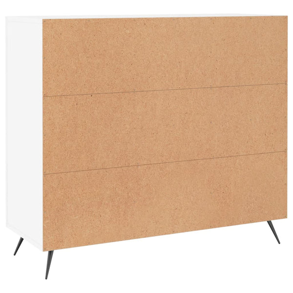 Weißes Sideboard Petrula 90x34x80cm (Holz)