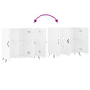 Weißes Sideboard Petrula 90x34x80cm (Holz)