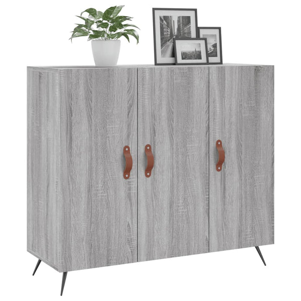 Graues Sideboard Petrula 90x34x80cm (Holz)
