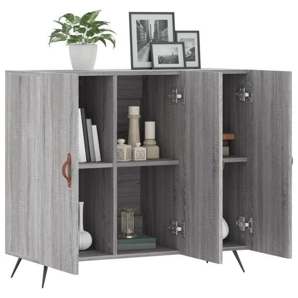 Graues Sideboard Petrula 90x34x80cm (Holz)
