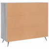 Graues Sideboard Petrula 90x34x80cm (Holz)