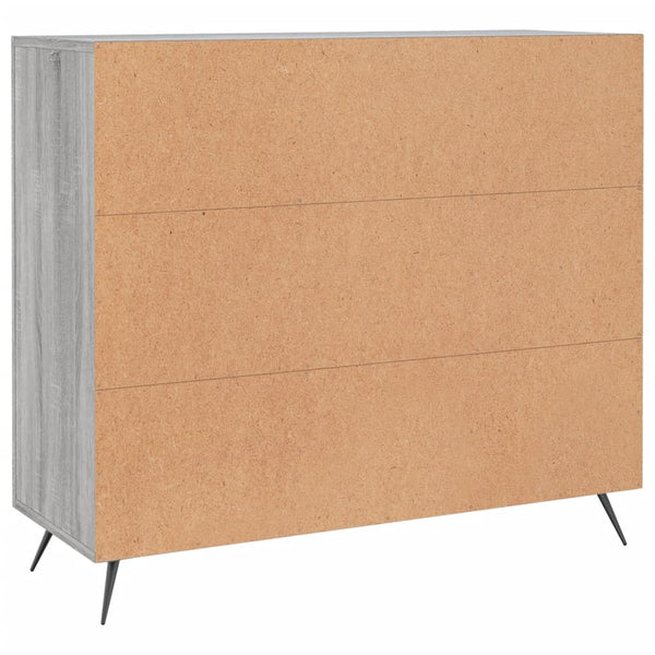Graues Sideboard Petrula 90x34x80cm (Holz)