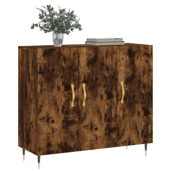 Räuchereiche Sideboard Cocuz 90x34x80cm (Holz)