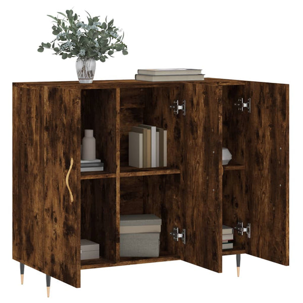 Räuchereiche Sideboard Cocuz 90x34x80cm (Holz)