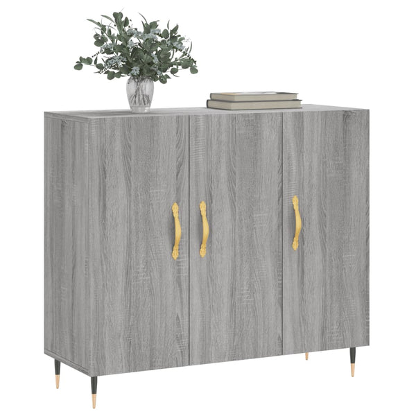 Graues Sideboard Cocuz 90x34x80cm (Holz)