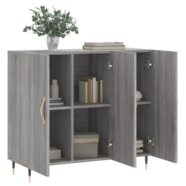 Graues Sideboard Cocuz 90x34x80cm (Holz)