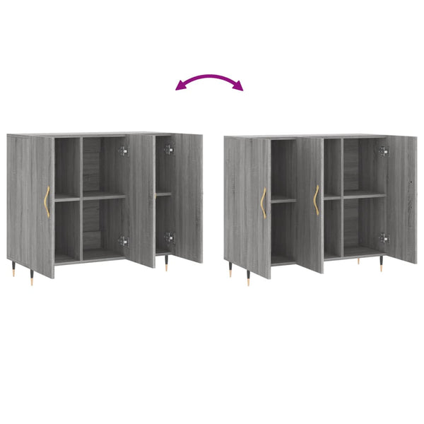 Graues Sideboard Cocuz 90x34x80cm (Holz)