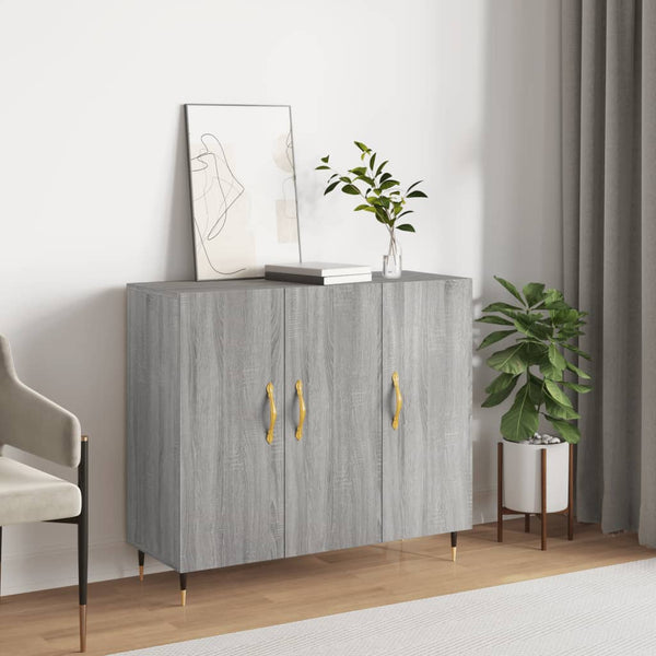 Graues Sideboard Cocuz 90x34x80cm (Holz)
