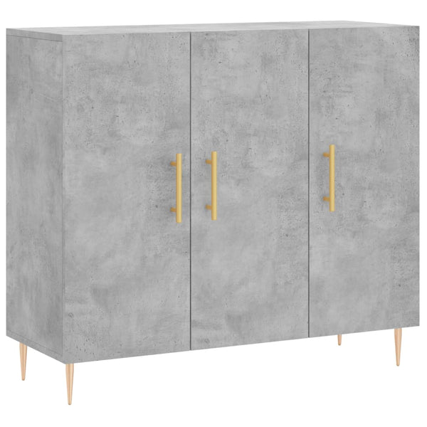 Betongraues Sideboard Dilhan 90x34x80cm (Holz)