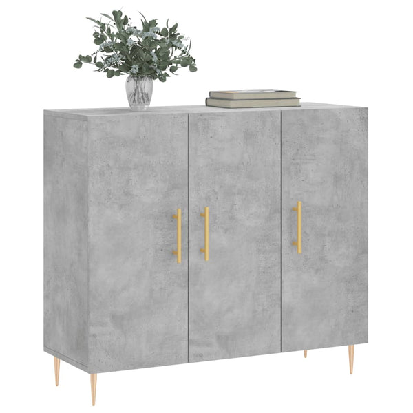 Betongraues Sideboard Dilhan 90x34x80cm (Holz)