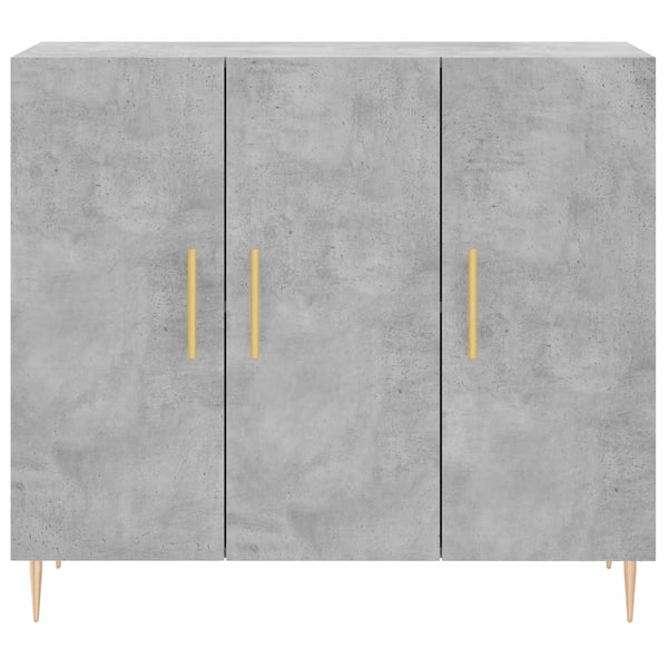 Betongraues Sideboard Dilhan 90x34x80cm (Holz)