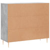 Betongraues Sideboard Dilhan 90x34x80cm (Holz)
