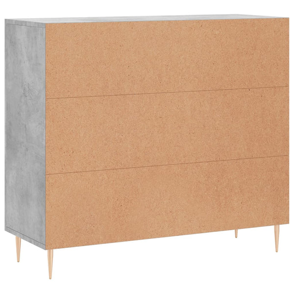 Betongraues Sideboard Dilhan 90x34x80cm (Holz)