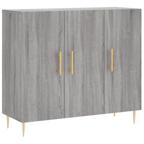 Graues Sideboard Dilhan 90x34x80cm (Holz)