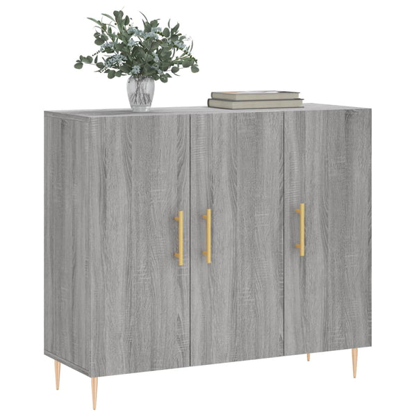 Graues Sideboard Dilhan 90x34x80cm (Holz)