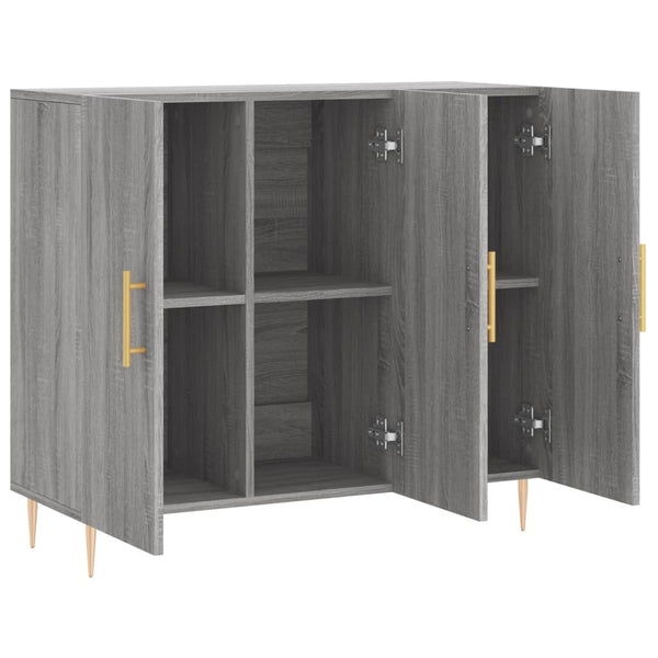 Graues Sideboard Dilhan 90x34x80cm (Holz)