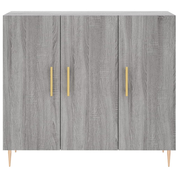 Graues Sideboard Dilhan 90x34x80cm (Holz)