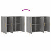 Graues Sideboard Dilhan 90x34x80cm (Holz)