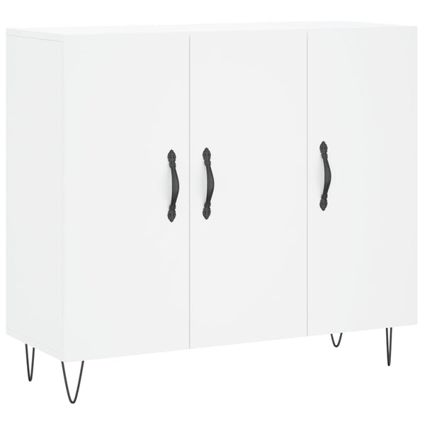 Weißes Sideboard Melidor 90x34x80cm (Holz)