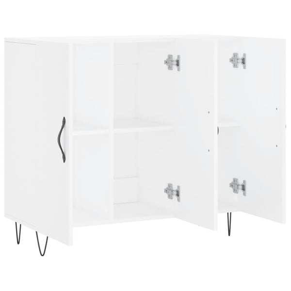 Weißes Sideboard Melidor 90x34x80cm (Holz)