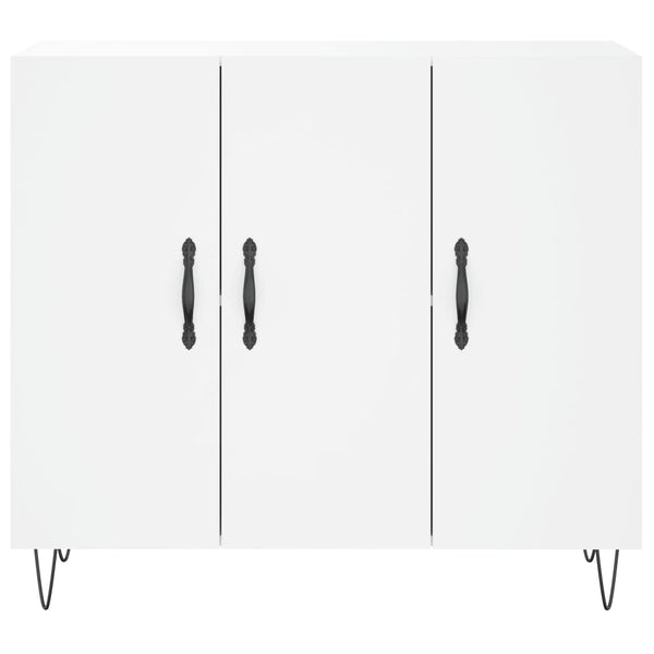 Weißes Sideboard Melidor 90x34x80cm (Holz)