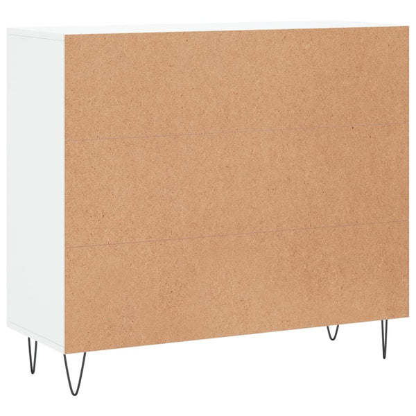 Weißes Sideboard Melidor 90x34x80cm (Holz)