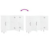 Weißes Sideboard Melidor 90x34x80cm (Holz)