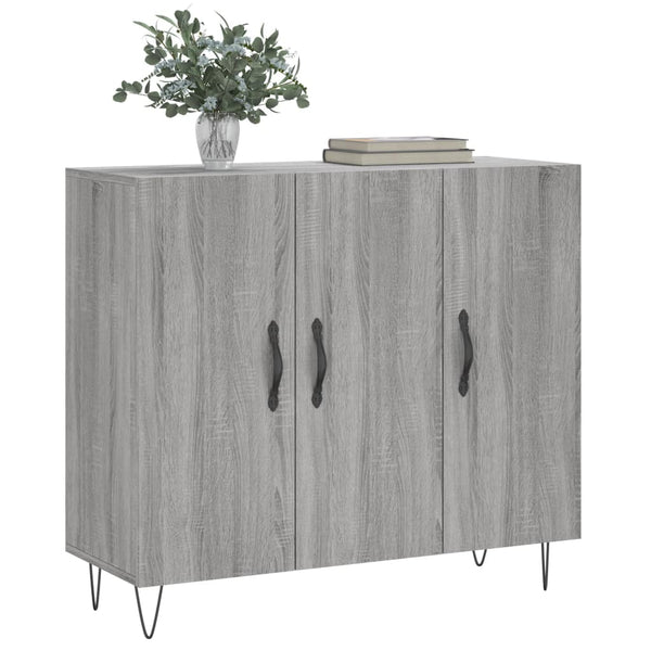 Graue Anrichte Melidor 90x34x80cm (Holz)