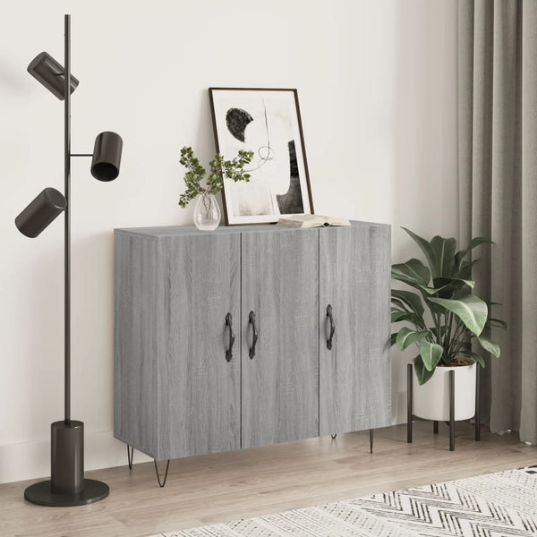 Graue Anrichte Melidor 90x34x80cm (Holz)
