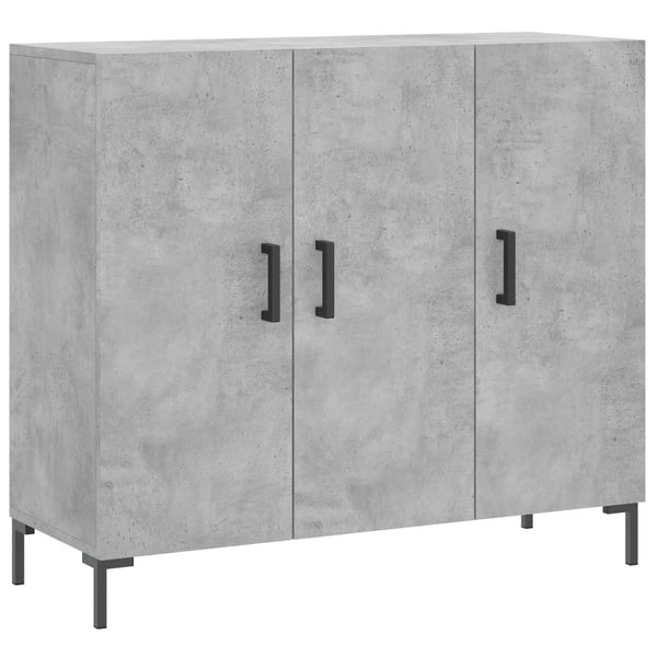 Betongraues Sideboard Adiel 90x34x80cm (Holz)