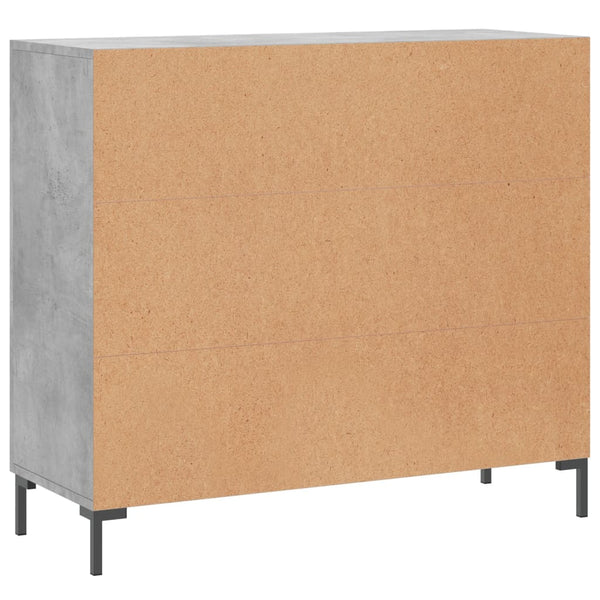 Betongraues Sideboard Adiel 90x34x80cm (Holz)