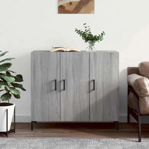 Graues Sideboard Adiel 90x34x80cm (Holz)