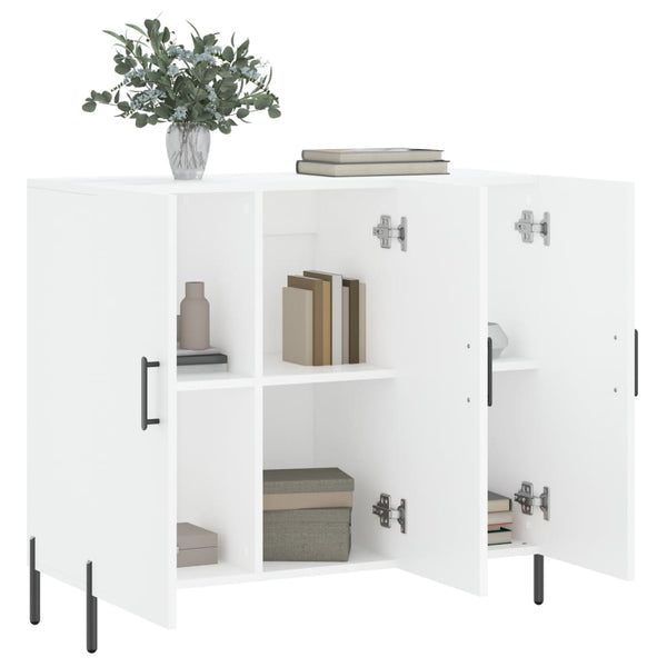 Weißes Sideboard Nesu 90x34x80cm (Holz)