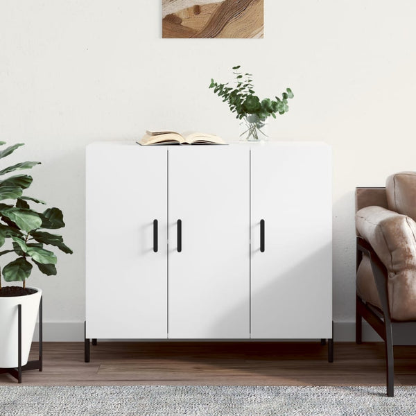 Weißes Sideboard Nesu 90x34x80cm (Holz)