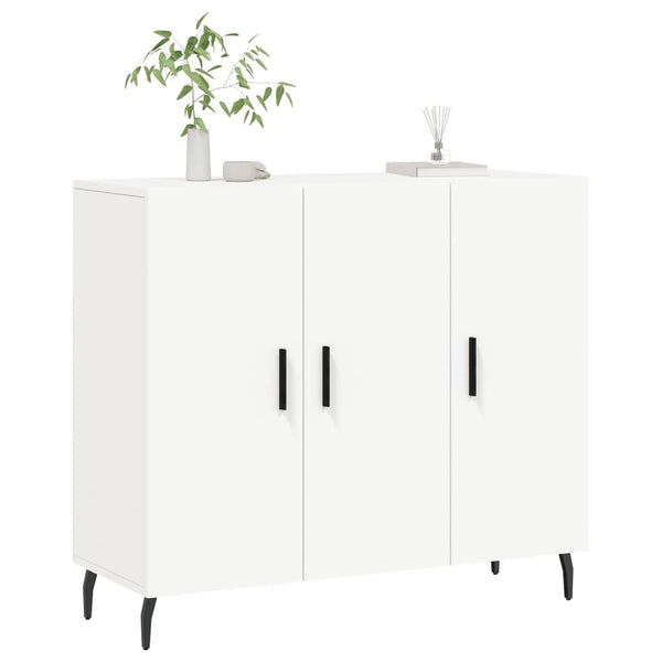 Weißes Sideboard Carmen "Car 90x34x80cm (Holz)