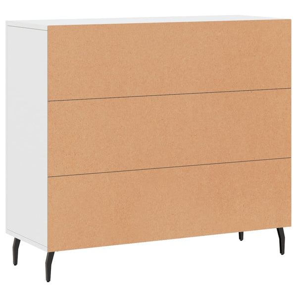 Weißes Sideboard Carmen "Car 90x34x80cm (Holz)