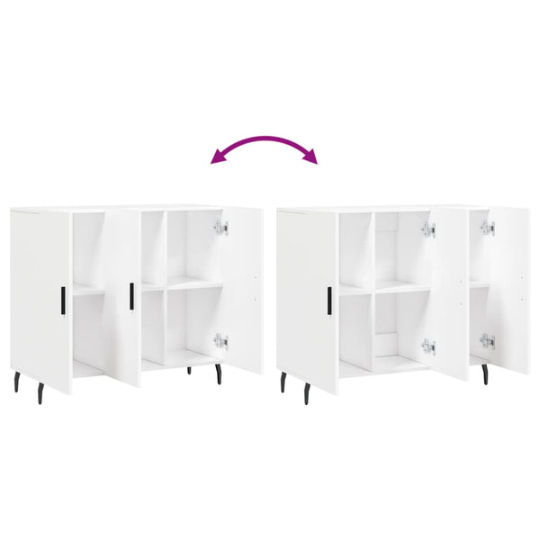 Weißes Sideboard Carmen "Car 90x34x80cm (Holz)