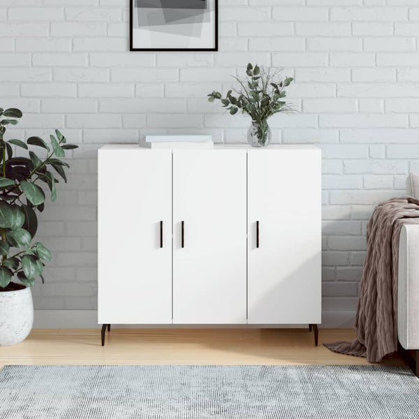 Weißes Sideboard Carmen "Car 90x34x80cm (Holz)
