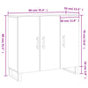 Betongraue Kommode Jakov 90x34x80cm (Holz)